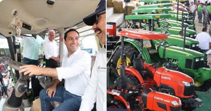 Gobernador Vila Dosal entregó maquinaria y equipo por casi 198 millones de pesos en beneficio de 2,700 productores agropecuarios de 51 municipios