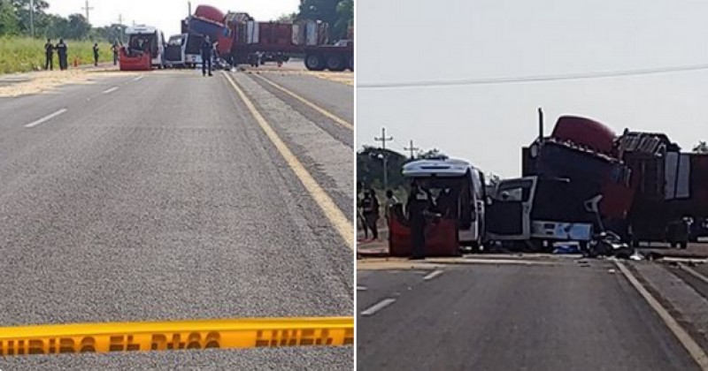 Fatal inicio de semana: fallecen 6 personas en vehículo de traslado de Dzoncauich tras chocar con un tráiler