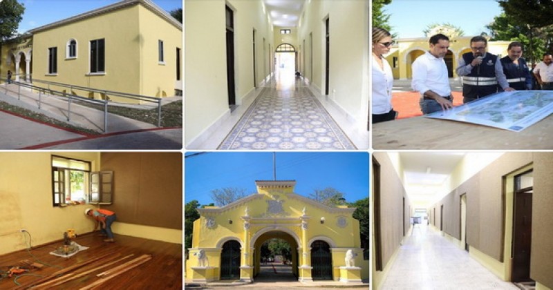Supervisa el Gobernador Mauricio Vila Dosal últimos detalles de los trabajos mantenimiento y conservación del Centro Cultural La Ibérica