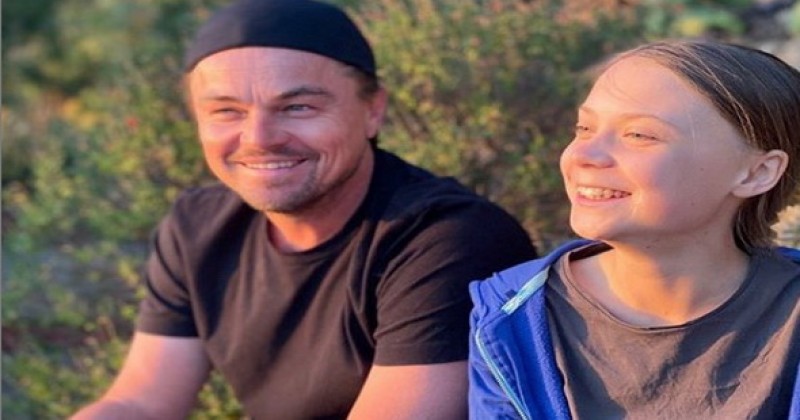 Espero que el mensaje de Greta sea una llamada de atención a los líderes políticos: el tiempo de inacción, ha terminado, dice Leonardo Di Caprio con Greta Thunberg
