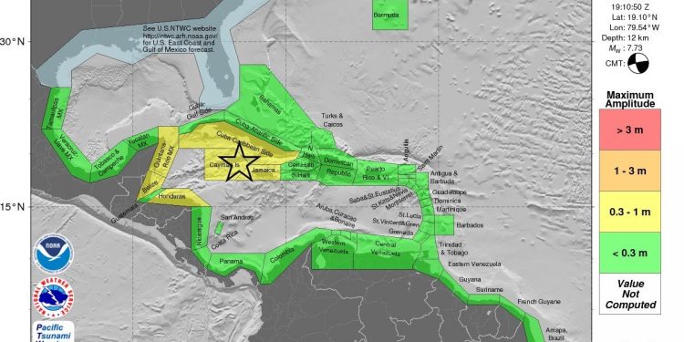 Emiten alerta de peligroso tsunami para Cuba, Jamaica e Islas Caimán, según el Instituto Geológico de los Estados Unidos