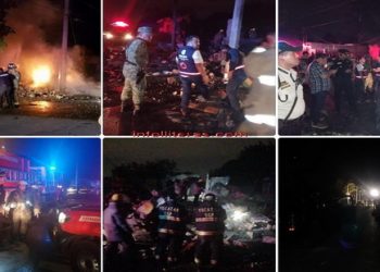 Vuela por los aires predio donde se fabricaban voladores de forma clandestina: tremendo susto de vecinos cuyas casas se cimbraron / Al menos una persona fallecida en Kanasín, varios menores heridos