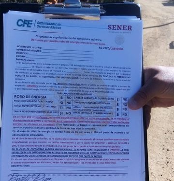 Advierten de documento falso de la CFE con la finalidad de extorsionar o robar