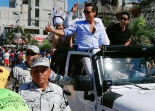 El alcalde de Progreso recurre a la calumnia y a la descalificación contra los medios que publicaron vídeos y fotos de la Guardia Nacional escoltando al actor Palazuelos en el carnaval