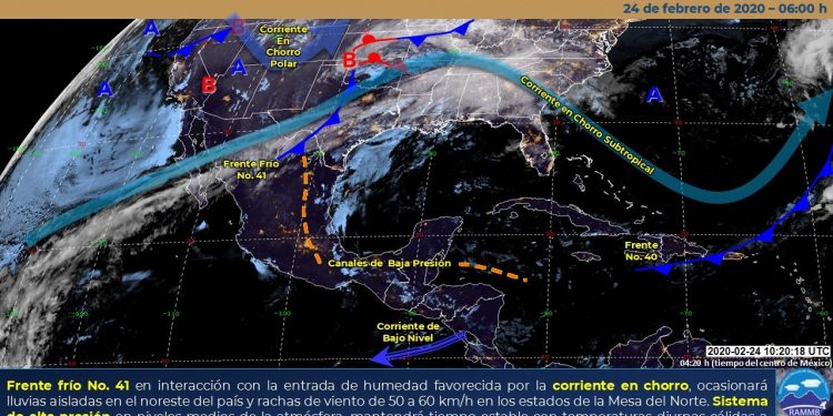 El dominio de un sistema de alta presión sobre el golfo de México y la península de Yucatán, continuará generando condiciones de cielo despejado en la mayor parte de la región