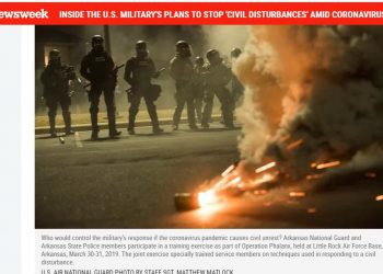 El ejército estadounidense se estaría preparando para asumir el control en caso de colapso público o de peligro de integridad del gobierno por el COVID-19, dice Newsweek