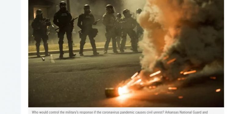 El ejército estadounidense se estaría preparando para asumir el control en caso de colapso público o de peligro de integridad del gobierno por el COVID-19, dice Newsweek