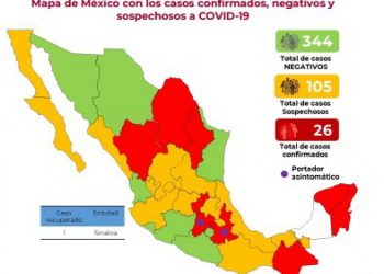 En México hasta el día de hoy se han confirmado 26 casos de COVID-19 / Yucatán y Quintana Roo con sus primeros casos