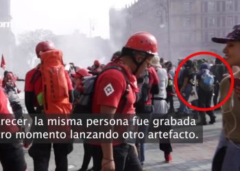 Publican nuevo vídeo que muestra a una segunda mujer lanzando cócteles molotov en el Zócalo de la Ciudad de México