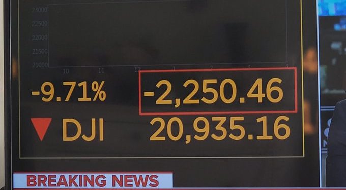 Las acciones estadounidenses caen: la FED no logra calmar a los mercados ante el creciente temor a una recesión por la pandemia de coronavirus / Paran la bolsa de Wall Street pocos minutos después de su apertura por el desplome