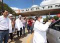 Supervisa el gobernador Mauricio Vila Dosal el filtro sanitario instalado en la carretera Mérida-Campeche