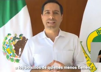 El gobernador Mauricio Vila Dosal anuncia que su Gobierno apoyará a las familias yucatecas con el pago, por dos meses, del 100% de los costos de los servicios de agua potable y recolección de basura, así como del 50% de la cuota en su recibo de luz