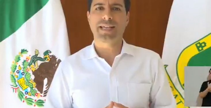El gobernador Mauricio Vila Dosal anuncia que su Gobierno apoyará a las familias yucatecas con el pago, por dos meses, del 100% de los costos de los servicios de agua potable y recolección de basura, así como del 50% de la cuota en su recibo de luz