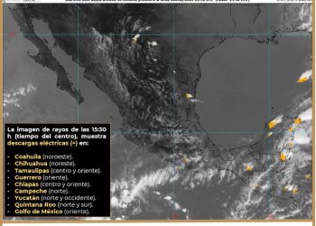 Existen condiciones atmosféricas para la formación de trombas frente a las costas de Yucatán y Quintana Roo