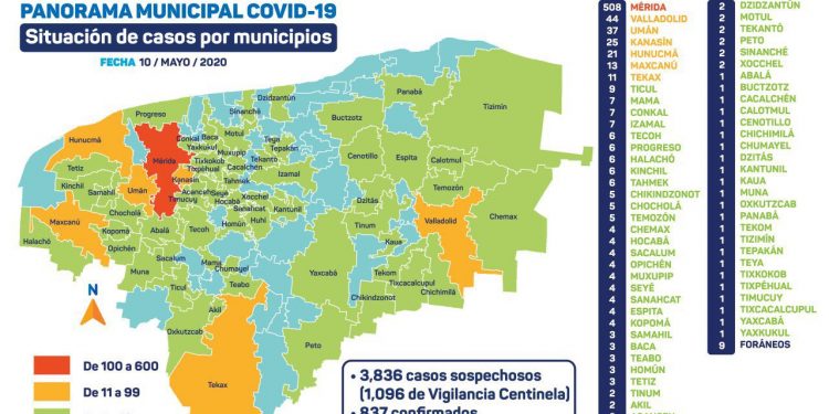 En Yucatán, ya son 21 los municipios con defunciones por COVID-19