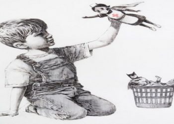 Una nueva obra de arte Banksy ha aparecido en el Hospital General de Southampton, en Gran Bretaña para agradecer a las heroínas y héroes del sector salud que arriesgan su vida a diario