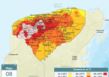 En Yucatán se prevé un día caluroso con probabilidad de lluvia ligera a moderada por la tarde en el sur y por la noche en el norte de la entidad