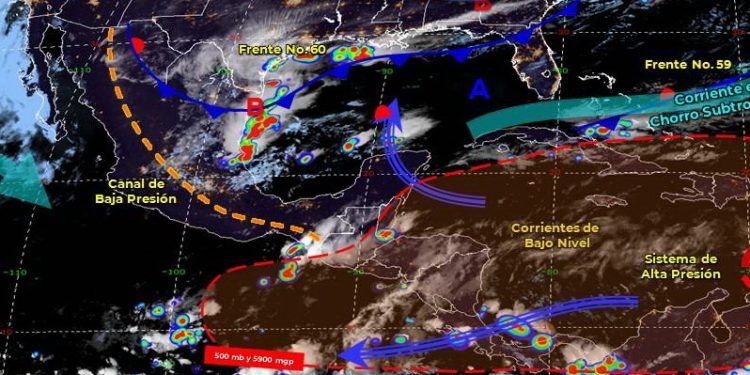 En las próximas 24 horas, se prevé cielo nublado a nublado con probabilidad de chubascos con tormentas, con temperaturas de calurosas a muy calurosas durante el día y cálidas al amanecer