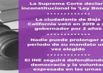 SCJN dice no a la Ley Bonilla: el gobernador Jaime Bonilla no podrá ampliar de dos a cinco años su periodo de mandato