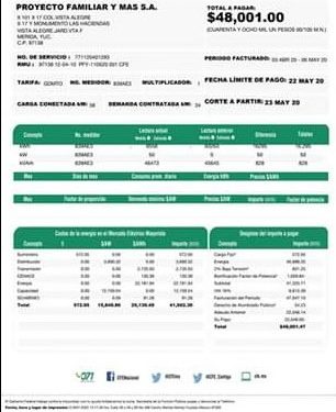 A empresario del sector de la restauración de Mérida, que ha seguido pagando a sus empleados con su negocio cerrado, le llegó recibo por casi 50 mil pesos de electricidad / Pide ayuda al gobernador Vila