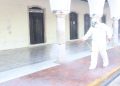 Sanitizan calles de Valladolid, segundo municipio con más casos de COVID-19 de Yucatán