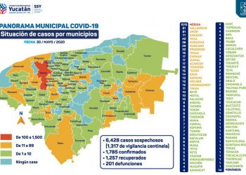 Mérida sigue a la cabeza en contagios de Sars-CoV-2 / Le siguen Valladolid, Umán, Kanasín, Ticul, Hunucmá, Maxcanú y Progreso