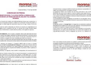 Presidente de Morena propone que el INEGI mida la “concentración de la riqueza”  /  INEGI no se extralimitaría, “no se busca expropiar fortunas” y no es una “cacería de ricos”, dice Ramírez Cuéllar