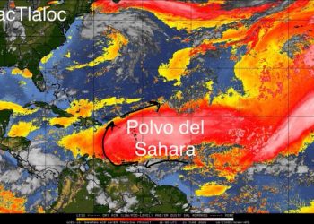 Nube de polvo de Sáhara atraviesa el Atlántico / Provocará atardeceres rojizos en la Península de Yucatán