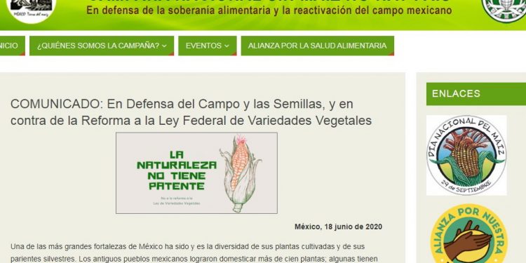 En Defensa del Campo y las Semillas, y en contra de la Reforma a la Ley Federal de Variedades Vegetales