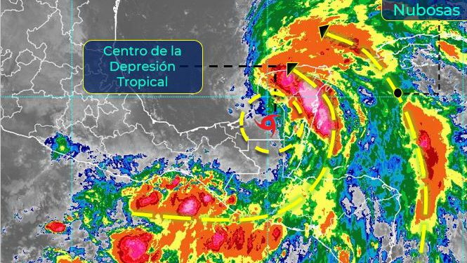 Continuarán las lluvias torrenciales por Cristóbal en la Península de Yucatán