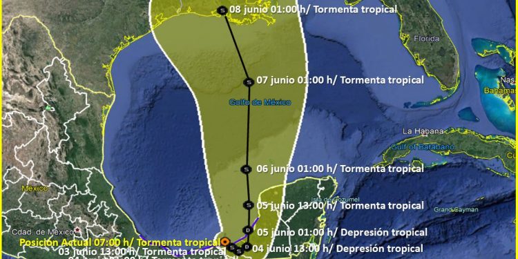 Cristobal provocará lluvias torrenciales a extraordinarias en los Estados del sureste y Península de Yucatán