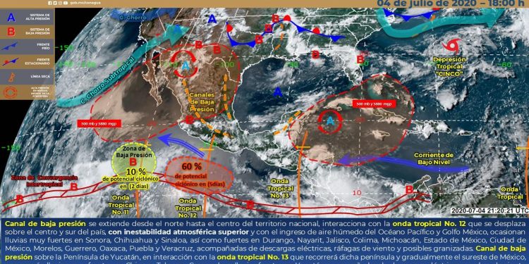 En las próximas 24 horas, se prevé cielo medio nublado a nublado, con probabilidad de chubascos y tormentas, con temperaturas calurosas a muy calurosas durante el día y cálidas al amanecer