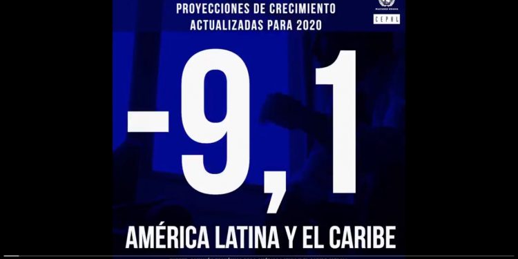 La actividad económica en el mundo está cayendo más de lo previsto dice la CEPAL, la que advierte que Latinoamérica y el Caribe tendrán una caída del producto interno bruto (PIB) de -9,1% en 2020 / Habrá un retroceso de 10 años en los niveles de ingreso por habitante, afirma