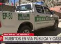 Muertos en vía pública y domicilios por el COVID-19 en Bolivia: La Paz y Cochabamba encabezan la lista / La policía boliviana indicó que durante la cuarentena rígida, los cuerpos que se levantaron fueron cada hora