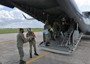 Llegaron a Mérida insumos médicos para las instalaciones militares pertenecientes a la X Región Militar empeñadas en atender la contingencia sanitaria provocada por el COVID19