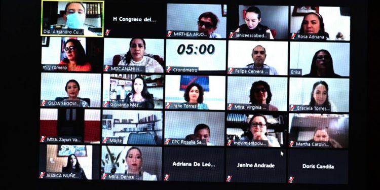 A través de “Videoconferencia”, “comparecieron” las 15 candidatas al cargo de comisionada del Instituto de Transparencia, Acceso a la Información y Protección de Datos Personales ante diputados del Congreso