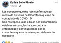 La diputada panista local, Katia Bolio Pinelo, anunció en sus redes sociales que se contagió de coronavirus por lo que pemanecerá en cuarentena en su casa / Ya son tres, al menos, los legisladores enfermos de COVID19 en Yucatán
