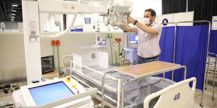 Próximo lunes entrará en funcionamiento el hospital temporal del Centro de Convenciones y Exposiciones Yucatán Siglo XXI en apoyo de hospitales federales y estatales / “Fue equipado con oportuna anticipación ante escasez nacional e internacional de equipos e insumos médicos”, dice el gobierno del Estado