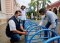 El alcalde Renán Barrera da a conocer la instalación de estacionamientos gratuitos para bicicletas en el Centro Histórico / El objetivo es favorecer el respeto de la sana distancia y la seguridad de peatones y conductores de vehículos