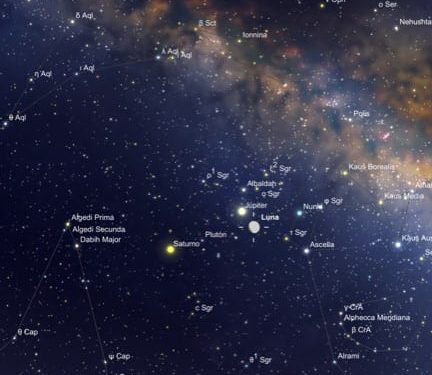 Nuevo triángulo amoroso entre la Luna, Júpiter y Saturno, hoy / Asimismo, el próximo domingo 9, tendrá otro desliz, en esta ocasión con Marte, quien cada vez se encuentra más cerca de la Tierra, pues “2020 es considerado como el año del ‘planeta rojo”