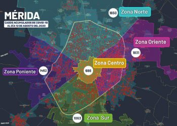 Mérida es el octavo municipio con mayor porcentaje de infectados de coronavirus / Hasta el momento, en el Estado ya se registraron 12 mil 289 casos confirmados, distribuidos en 103 municipios