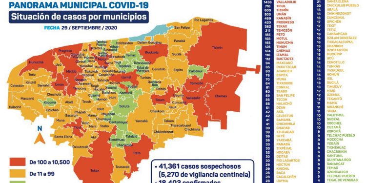Cantamayec y Mayapán son los municipios con una tasa de letalidad del 100 por ciento, ya que todos los infectados han perdido la vida a consecuencia de COVID-19