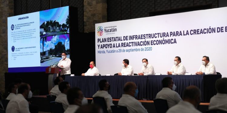 Plan de inversión por 3,340 millones de pesos en “obra pública productiva para impulsar la creación de empleos que mejoren la calidad de vida de los yucatecos”
