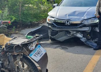 Vecinos de la comisaría meridana de Tixcuytún exigen seguridad vial y protestan por brutal atropellamiento de motociclista: cierra crucero peligroso