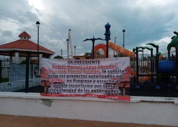 Tienen muchos años de vender en el parque de la comisaría de Chicxulub en puestos que no son fijos / No se oponen a los proyectos de la Sedatu: piden ser incluidos