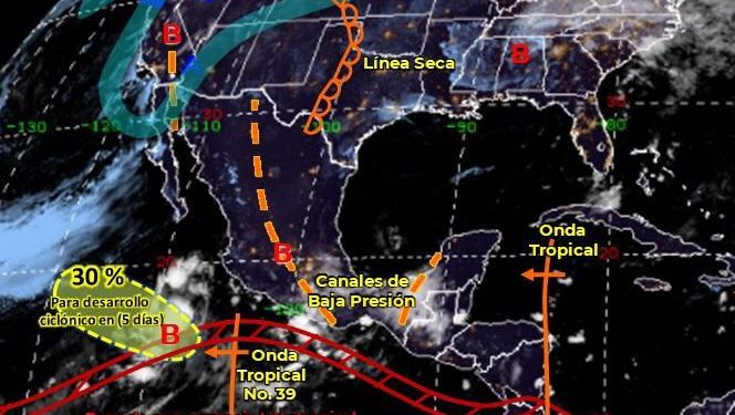 En las próximas 24 horas, se prevé cielo medio nublado a nublado, con probabilidad de intervalo de chubascos con tormentas