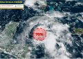 Zona de Baja Presión ubicada en el Mar Caribe, con 70 por ciento de probabilidad para desarrollo ciclónico en 48 horas, informa Conagua