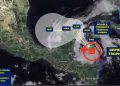 Depresión Tropical 25 provocará lluvias torrenciales en la Península de Yucatán / Alerta verde en el oriente y azul en el litoral centro y sur del Estado