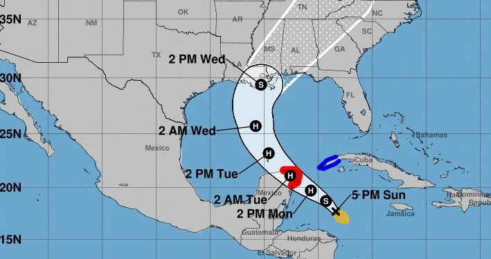 Zeta se fortalece conforme se acerca a la Península de Yucatán / Podría convertirse en huracán el lunes: aviso de vientos huracanados desde Tulum hasta Río Lagartos