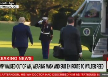 El presidente Trump fue trasladado en un helicóptero militar / Abordó el helicóptero “Marine One” con rumbo al hospital Walter Reed